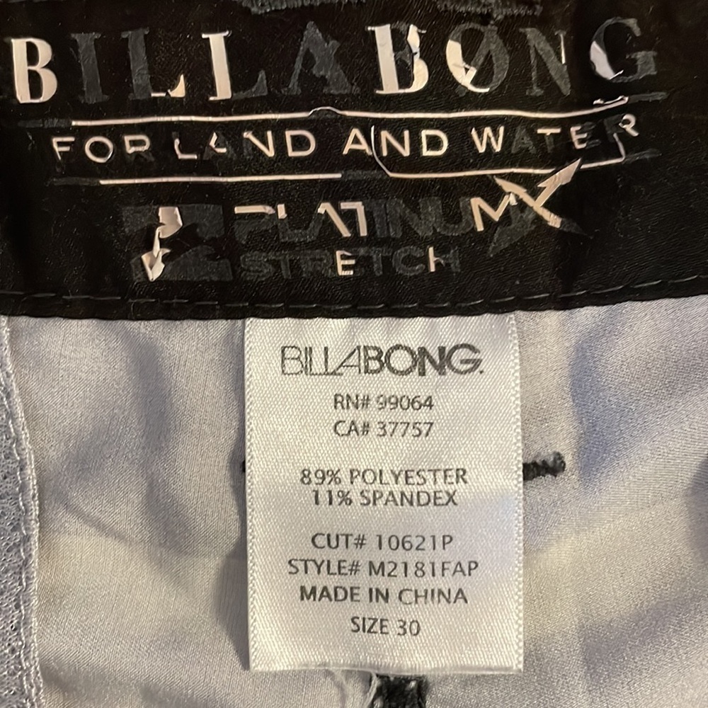 BILLABONG For Land and Water Platinum Board Shorts Size 30 - Picture 4 of 10